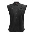 Dragstrip Clothing Speed Shop Black Sl/Less Distressed Work Shirt